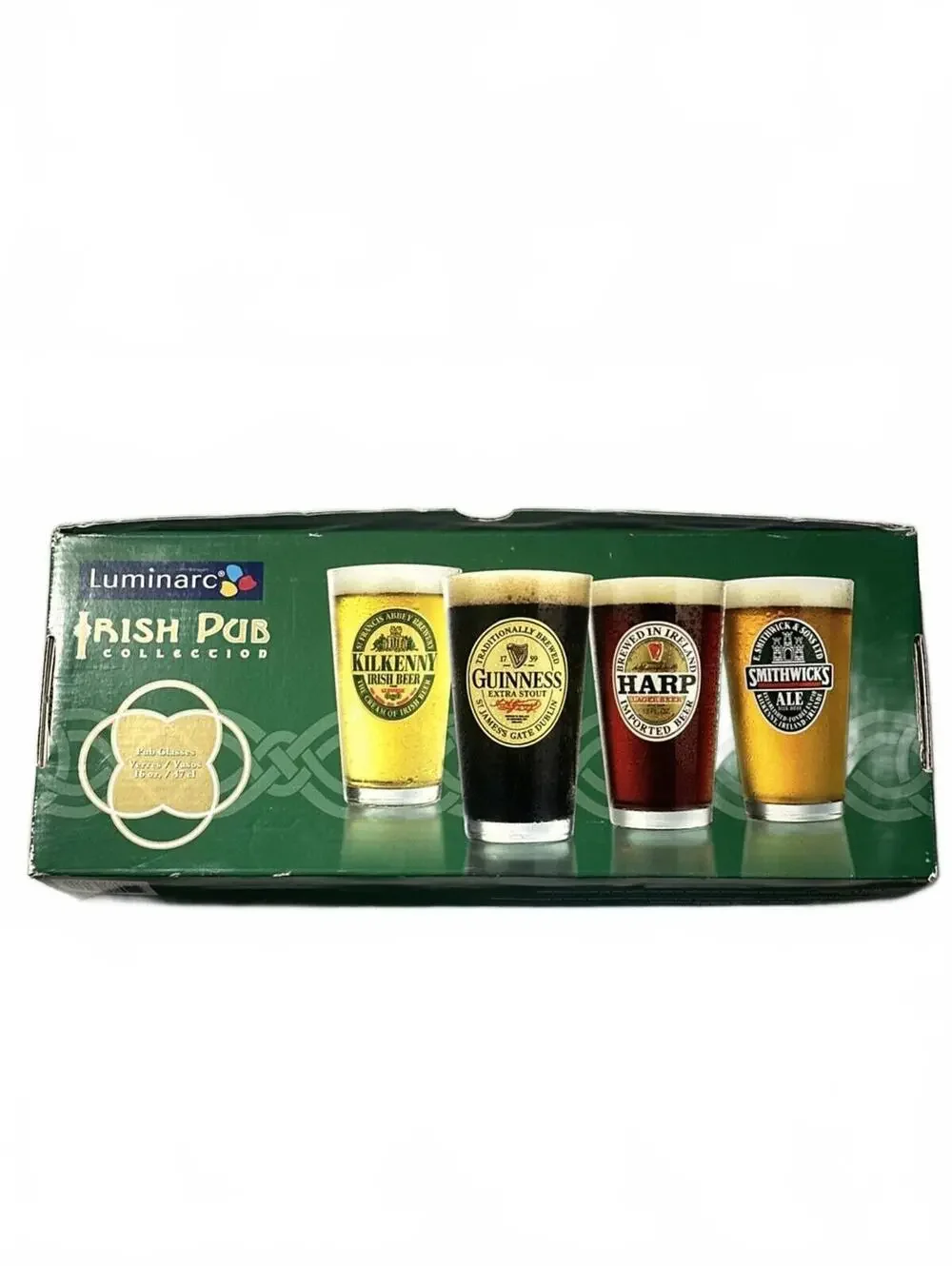 Luminarc 16 oz. Beer Glasses Irish Pub Collection Set of 4